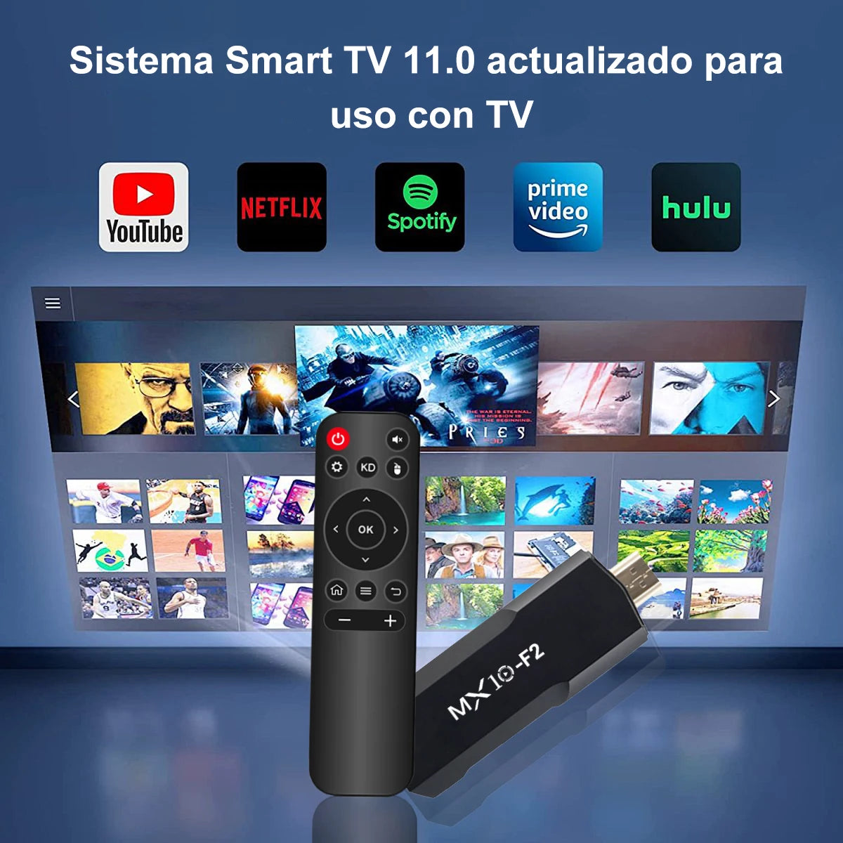Fire TV Sticks MX10 F2 1gb 8gb 1 unit android 2024 stb tv box android 4k eu android tv stick