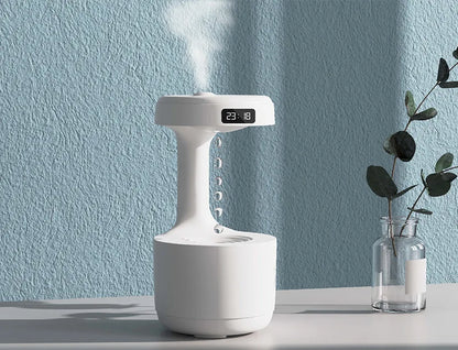 Water Droplet Air Humidifier 800ml Anti-gravity Essential Oil Diffuser Night Light Weightless Sprayer Decorations Desk Lamps