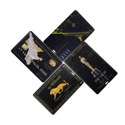 100PCS/LOT Waterproof Super Slim Credit Card USB Flash Drive Pendrive 4GB 8GB 16GB 32GB 64GB Bank Card Model Memory Stick Drives