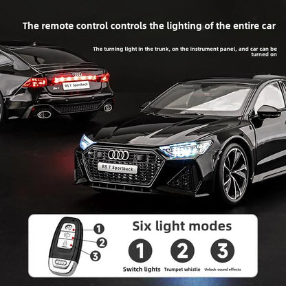 Simulation 1:18 AUDI RS7 Sportback Alloy Car Model Children Toy Vehicle Collectibles Miniature Voiture Home Decor Birthday Gift