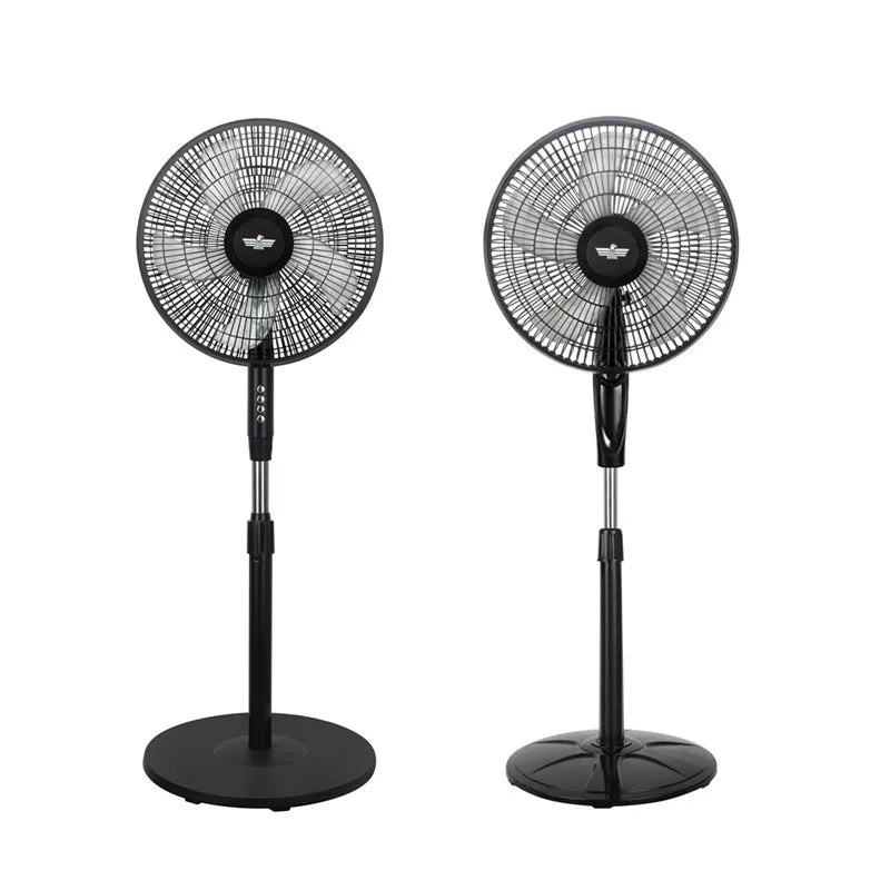 Household Silent Remote Control Standing Fan-5-Blade Powerful Oscillating Fan with Energy-Saving Motor, Adjustable Height