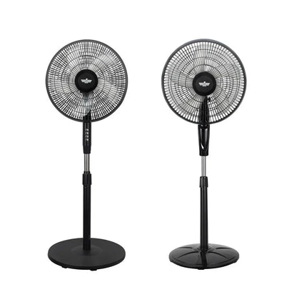 Household Silent Remote Control Standing Fan-5-Blade Powerful Oscillating Fan with Energy-Saving Motor, Adjustable Height