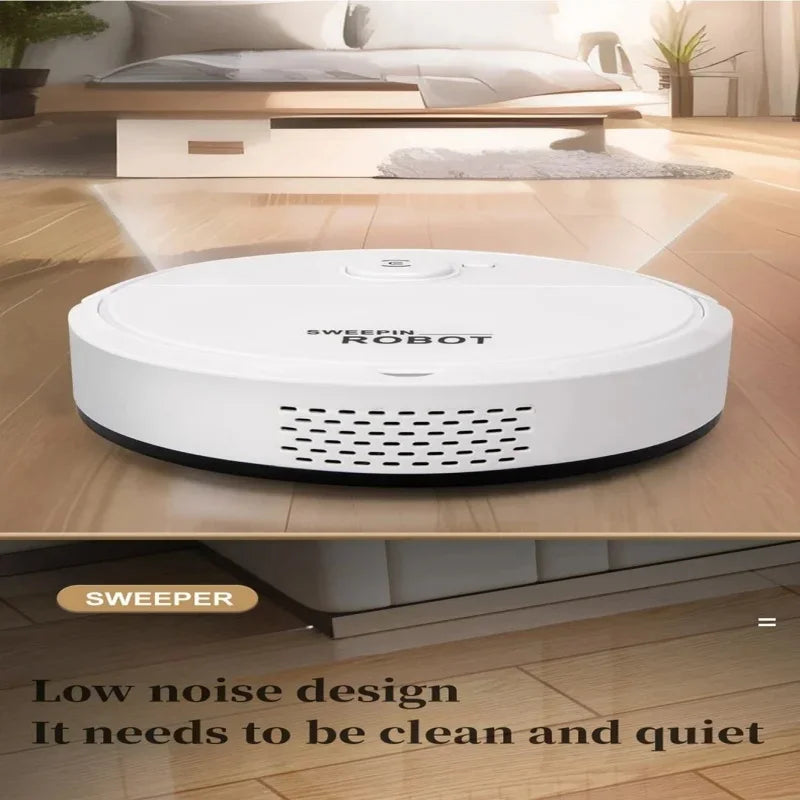 2026 3-in-1 Strong Suction Smart Sweeping Robot Rechargeable Washable Mop For Pet Hair Hard Floor Kitchen Room Sweeping Robot