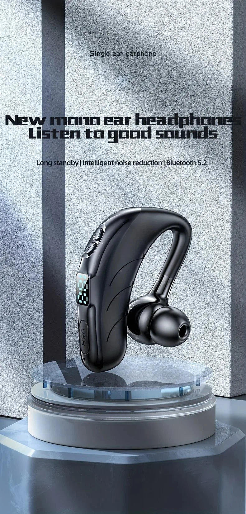 Wireless P13 Pro LED Digital Display Business Earphone Long Standby Sport Wireless 5.2 Headphone HiFi Subwoofer For Phones