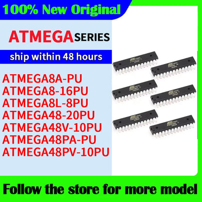 ATMEGA8A-PU  ATMEGA8-16PU  ATMEGA8L-8PU  ATMEGA48-20PU  ATMEGA48V-10PU  ATMEGA48PA-PU  ATMEGA48PV-10PU  In stock 48 hours ship