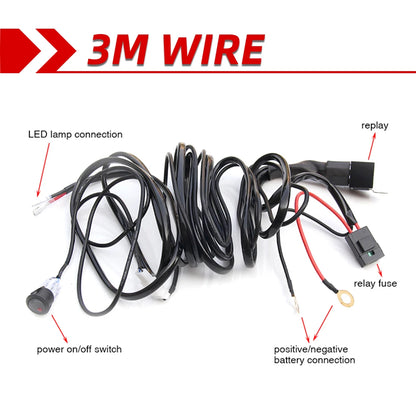 CO LIGHT New Slim 52 Inch LED Light Bar White & Amber 42" Led Work Light 6500K 3500K DRL 30000LM Off Road Driving Lamp 12V 24V