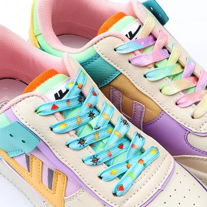 1Pair Print Shoelaces for Sneakers Quality Fabric Flat Shoe laces Fashion Girl Laces for Shoes width 0.8cm 120/140/160CM