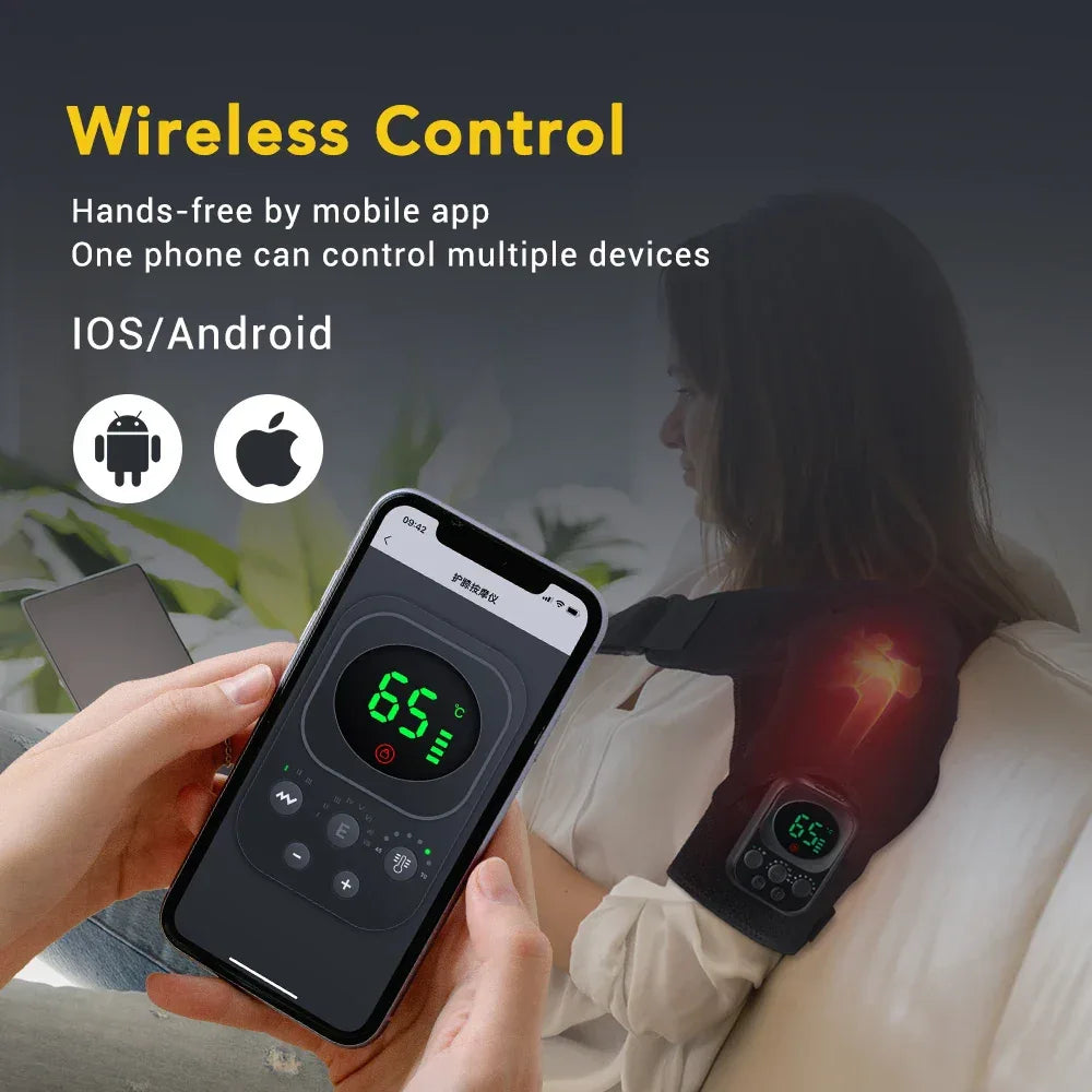 Vibration Shoulder Steamer Belt Heated Shoulder Warmer Massager Electric Smart Massage Machine Temperature Adjust