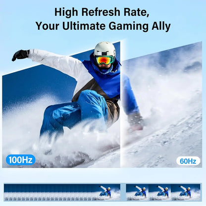 23.8inch Portable Monitor 100HZ 100% SRGB IPS USB-C HDMI Large Work Switch Home Gaming Second Monitor Adjustable Stand Laptops