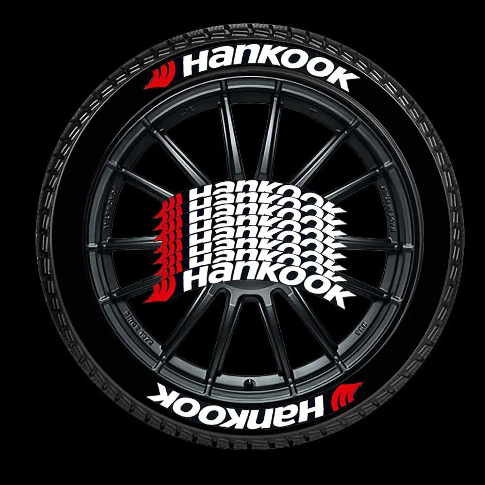 Hankook Universal 3D Auto Waterproof Tire Sticker Car Wheel Rubber Conjoined Lettering Decals Accessories