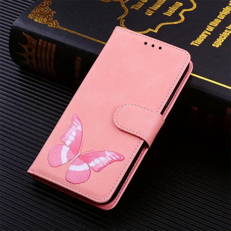 For Xiaomi Redmi 13 Case Solid Color Leather Flip Phone Case for Xaomi Redmi 13 Cover Redmi13 13C 5G Wallet Card Slots Etui