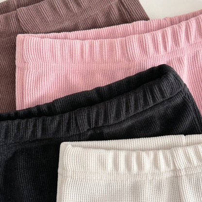 Baby Trousers Spring Loose Solid Color Bell Bottom Pants Newborn Girl Stretch Trousers Autumn Toddler Girl Clothes