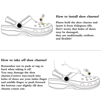 Hot sales Fashion shoe Charms for Iced Cherry Blossoms Clogs Shoe Buckle Cute shoe Accessories Decoration for Girls Gift