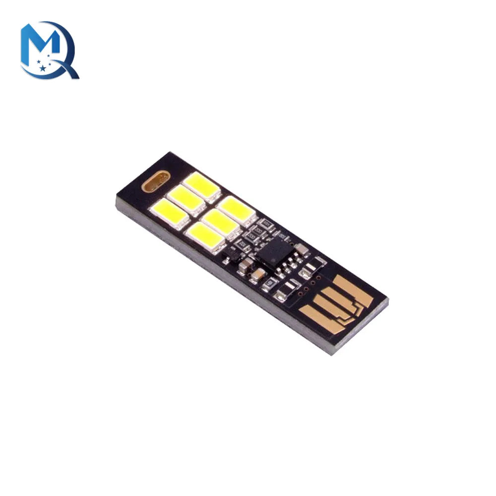 1-10Pcs Portable Mini 5730 USB 6 LED Light 5V Touch Sensor Dimmable Night Light for Power Bank Computer Laptop Book Reading Lamp