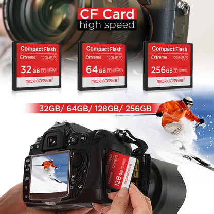 Compact Flash Card 256GB 128GB 32GB 64GB Real Memory Card High Speed 120MB/S CF Card The Best Quality Flash Cards for Camera