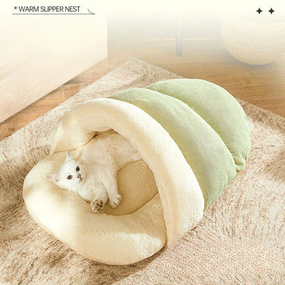 New Luxury Enclosed Cat Bed with Warmth and Security Features for Cats in Multi-Cat Families All-Season Pet Sofa Cat Accessories