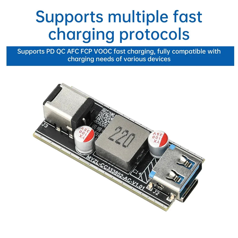 PD140W/PD100W Fast Charging Desktop Charger Module Full Protocol DIY Motherboard Single-Channel Dual-Channel Charger Module