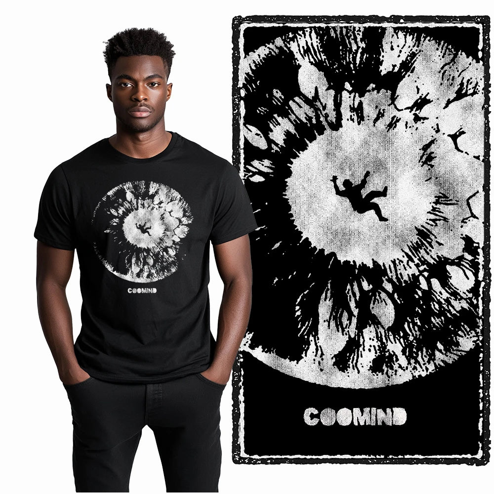 Coolmind U4 Streetwear Cool Print Exclusive Graphic T shirt fo men 100% Cotton Big Size vintage BLACK men's novelty tee shirt