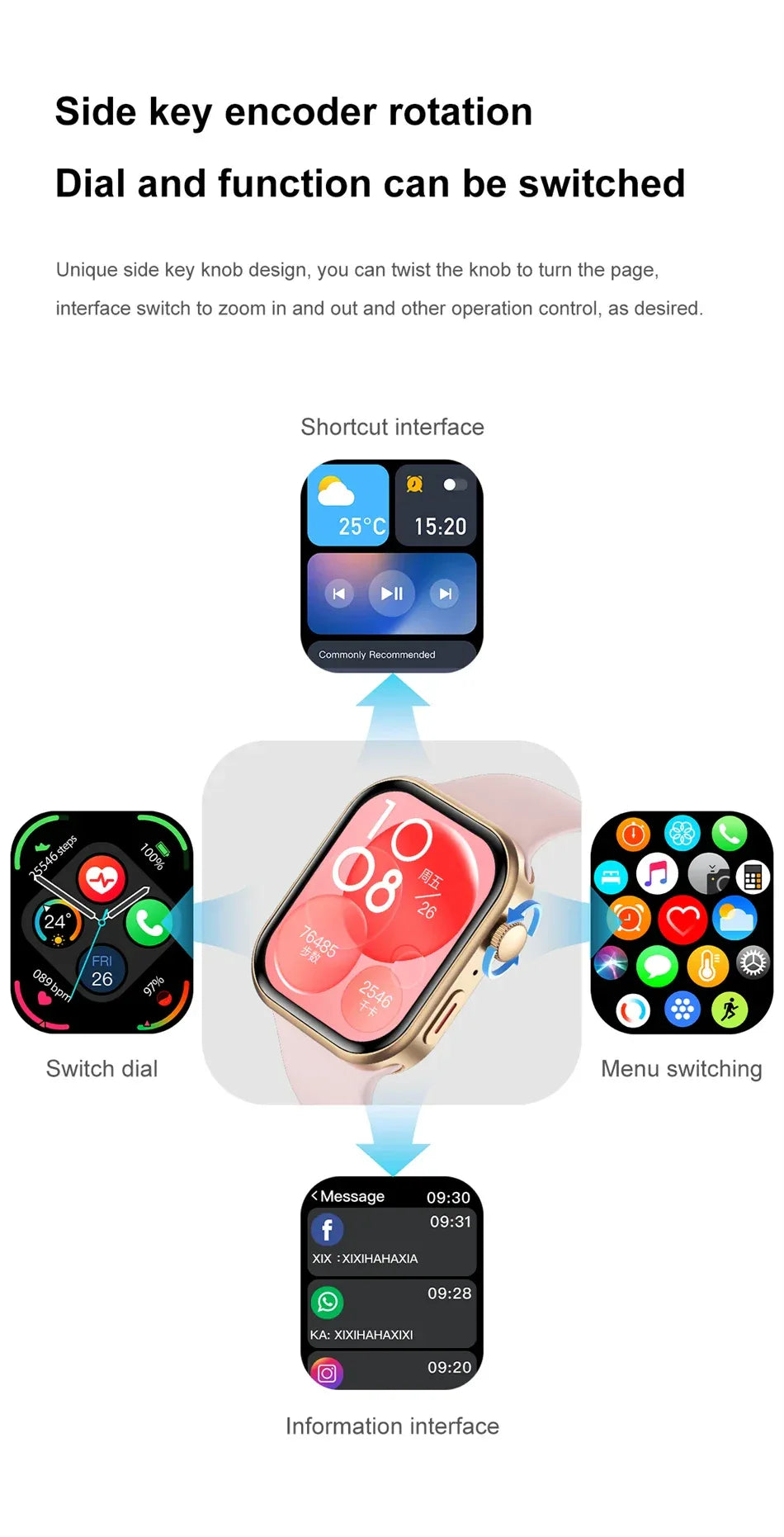 LIGE New Heart Rate Health Smartwatch Men Women 2.01" Bluetooth Call Music Smart Watches Ladies Sports Fitnesss Smart Watch Gift