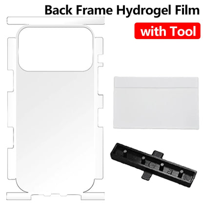 Back+Frame Hydrogel Film For iPhone 17 17Air 17Pro Max Clear Full Protection Border Side Back Protector Soft Films Not Glass