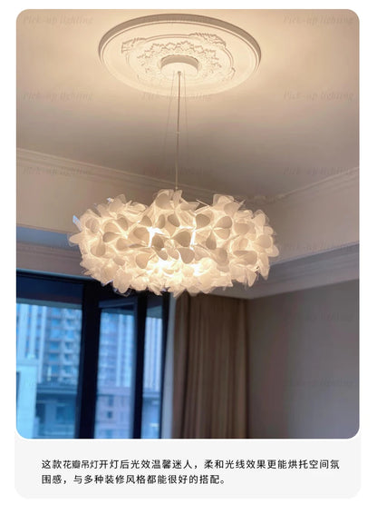 Modern Hanging Ceiling Lamp Chandelier for Living Room Lustre Petal Pendant Chandelier Bedroom Restaurant Black Indoor Lights
