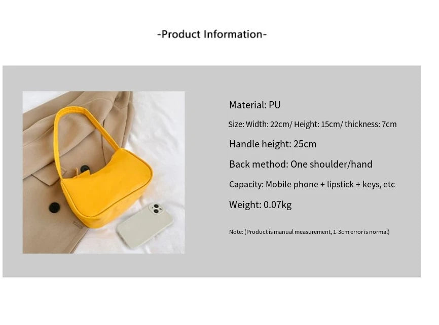 PU Candy Color Mini Handbag Women Shoulder Bag Girls Small Hand Bag Key Phone Pouch Coin Purse Card Bags Card Holder for Women