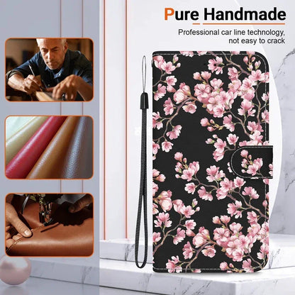 For Xiaomi Redmi 13 Case Solid Color Leather Flip Phone Case for Xaomi Redmi 13 Cover Redmi13 13C 5G Wallet Card Slots Etui