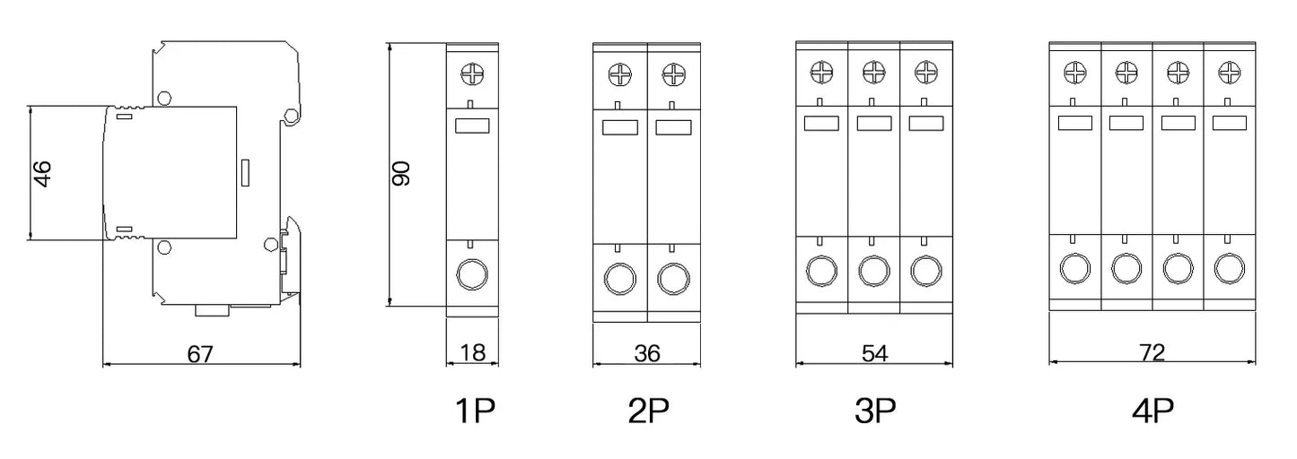 GEYA GSP9  Surge Protector Replacement Core for AC DC SPD 275V 385V 400V 440V 600V 1000V 1500V SPD Bridge