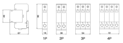 GEYA GSP9  Surge Protector Replacement Core for AC DC SPD 275V 385V 400V 440V 600V 1000V 1500V SPD Bridge
