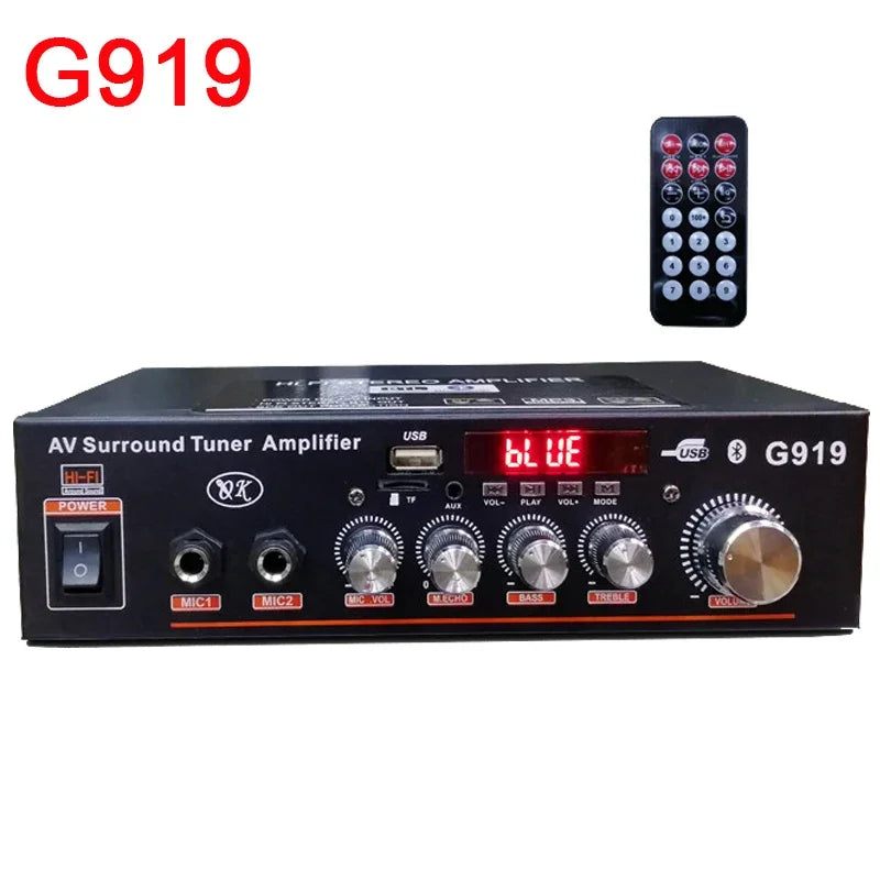 G919H 1000W Home Power Amplifiers Audio Bluetooth Amplificador Subwoofer Speakers Theater Audio Sound System FM USB 110V/220V