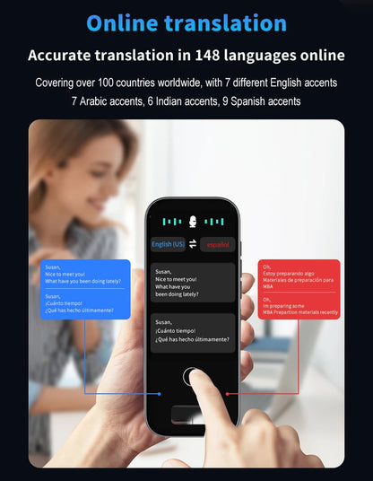 Scan Translation Machine Support 148 Language Translator Device AI Translator With ChatGPT Translator offlin Translation Tourism