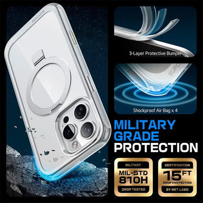 SUPCASE For iPhone 16 Pro Max Case with Camera Control Capture Button UB Mag Stand Series Slim Clear Magnetic Phone Case