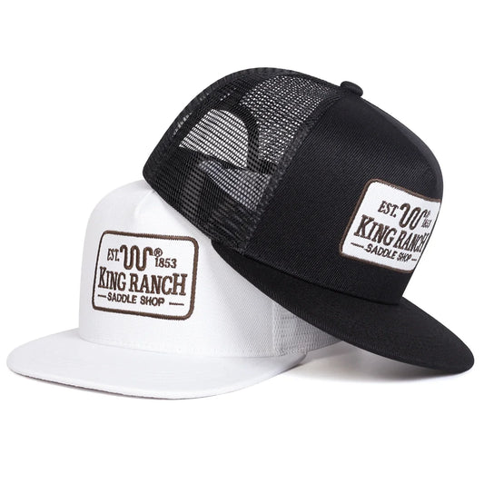 Unisex KING RANCH Embroidery Hip-hop Net Hats Spring Summer Outdoor Adjustable Casual Baseball Caps Sunscreen Hat Sports Cap by PDG ibma