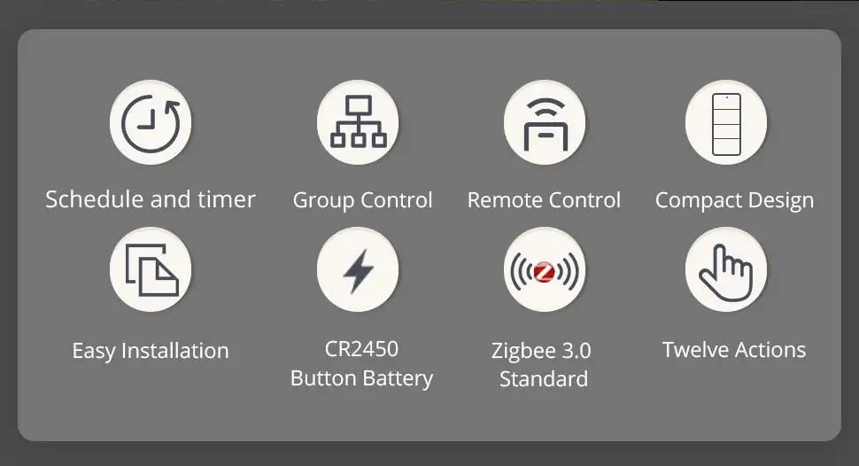 Zemismart Zigbee Wireless Switch,US Standard Scene Controller, Work with Tuya,Home Assistant, Homey, Hubitat,Smartthings