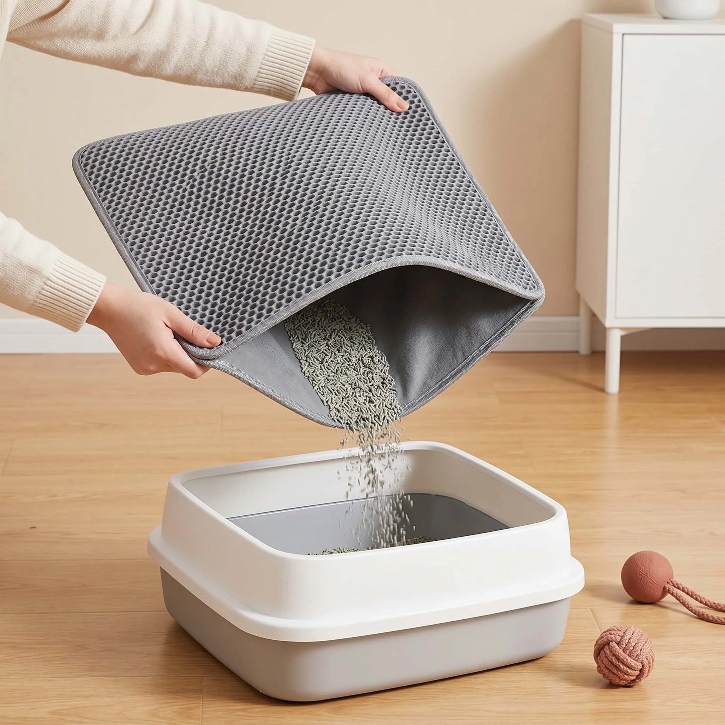 Double Layer Cat Litter Mat Heavy Duty Waterproof Cat litter box Washable Bed Mat Clean Pad Products Mat Pet Clean