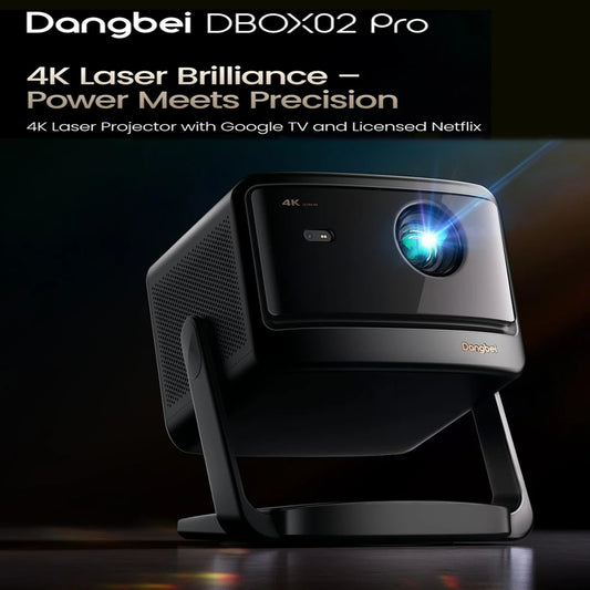Dangbei DBOX02 Pro 4K Laser Projector HDR10+ 2000 ISO Lumens Auto Keystone Dolby Audio Home Theater UHD Projector for Movies