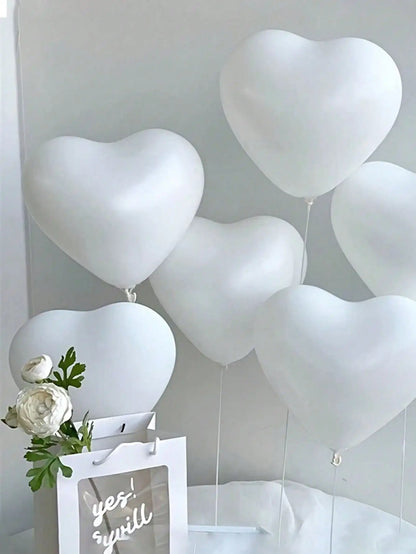 10/20Pcs Heart Shaped Balloons Red Pink Black Latex Balloon for DIY Valentine's Day Engagement Wedding Party Anniversary Decor