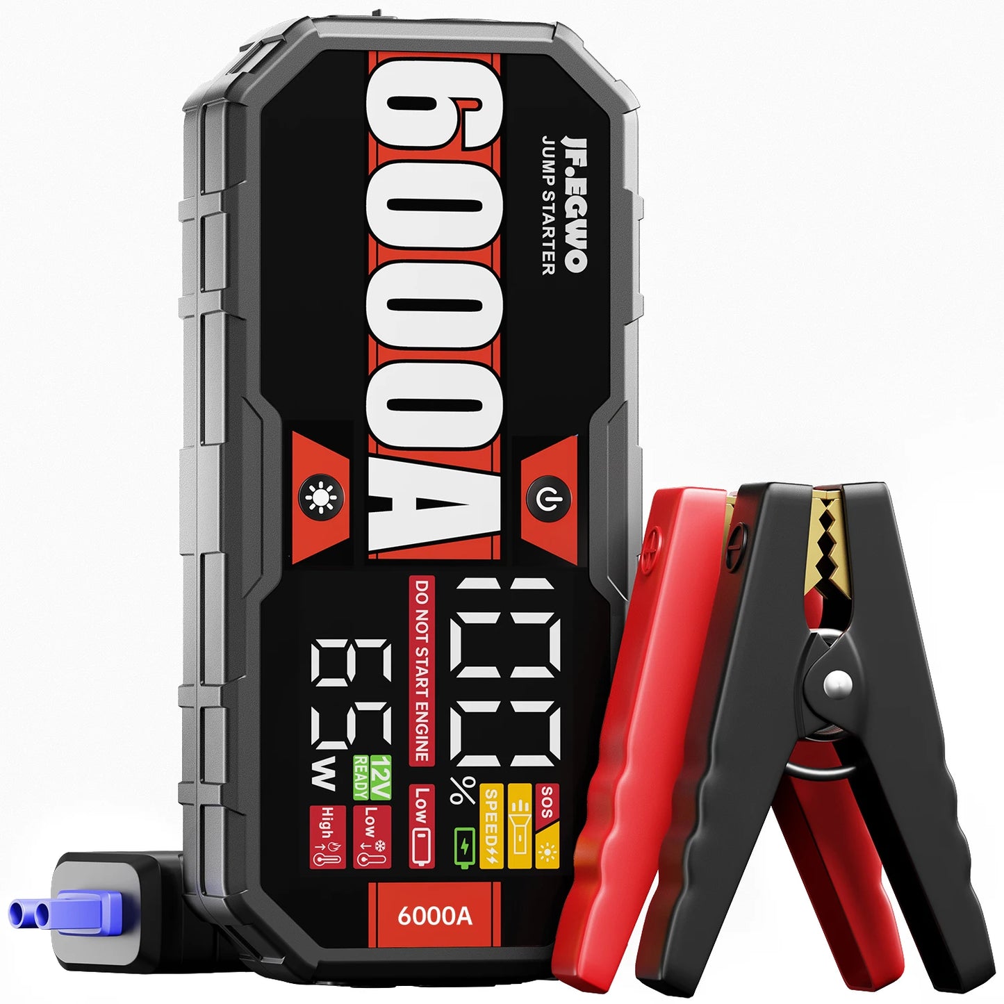 Car 6000A Portable Jump Starter With Power Bank Fast Charge PD65W 12V Auto Battery Charger Booster Starting Device