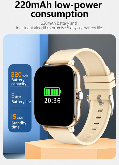 Sport Smart Watch Fitness Clock Health Monitor Waterproof Smartwatch Bluetooth Call Watches for Men Women IOS Android Phone 2025
