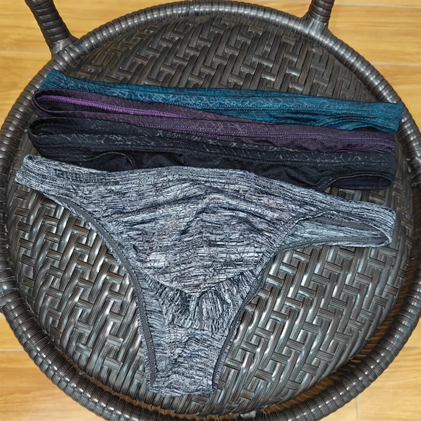 Summer Jacquard Lace Underwear for Men Ulta-Thin Quick Dry Brief Sissy Sexy Low-rise U Convex Pouch Tanga Gays Erotic Underpants