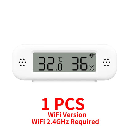 Tuya WiFi Zigbee 3.0 Temperature Humidity Sensor Hygrometer Thermometer App Remote Monitor Work With Yandex Alexa SmartLife