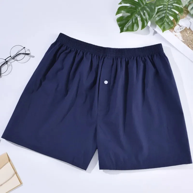 Mens Underwear Boxers Shorts Casual Cotton Sleep Underpants Homewear Men Arrow Panties Striped Plaid Loose Comfortable Underwear