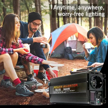 Inverter 12v 220v  For 110v  Pure Sine DC 12V 24V  Power 1000W 2000W 2600W Solar Car Inverters Single Digital Display Converter