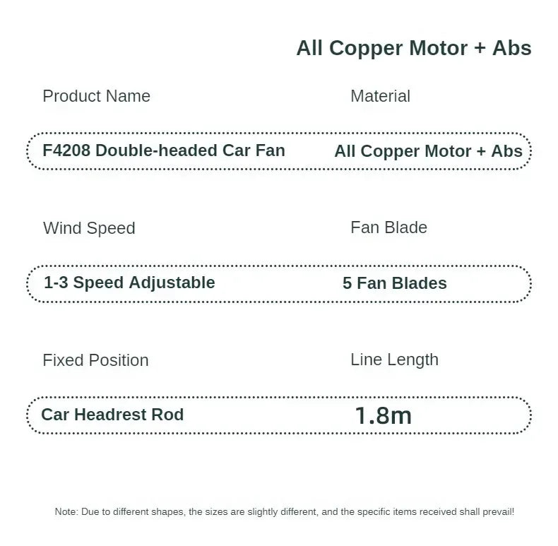 3-speed Car Fan Rear Seat Ventilador USB Freshener Air Conditioner Climatiseur Ventilateur Voiture Ventilatore Auto Cooler