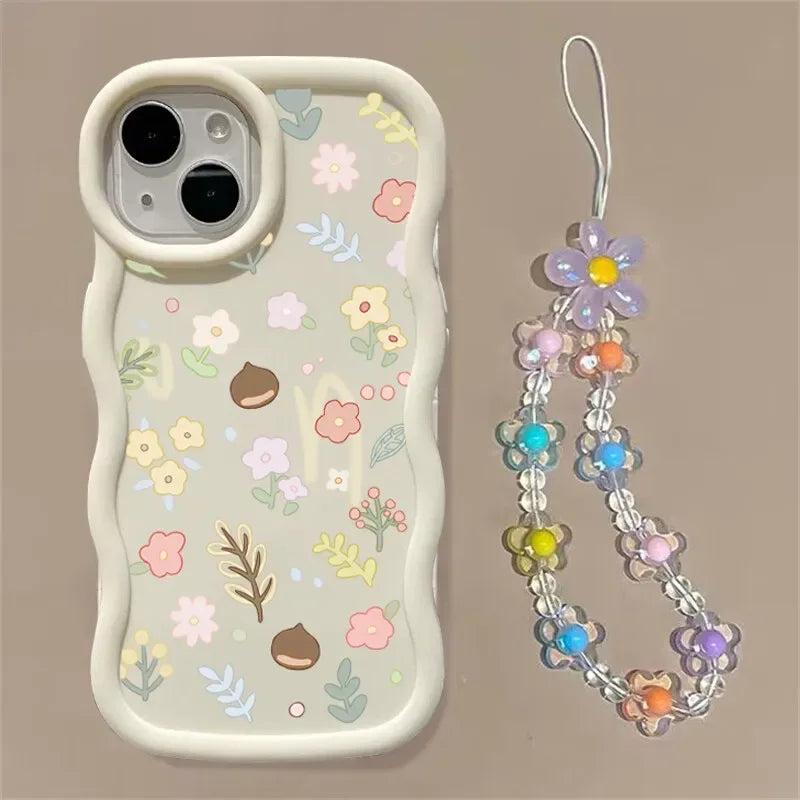 INS Flower Chain Phone Case For Huawei P40 Lite Nova 3i Y70 Honor 90 Lite X8 X6 X9A X7A X8A X7B X8B X9B Soft Silicone Cover