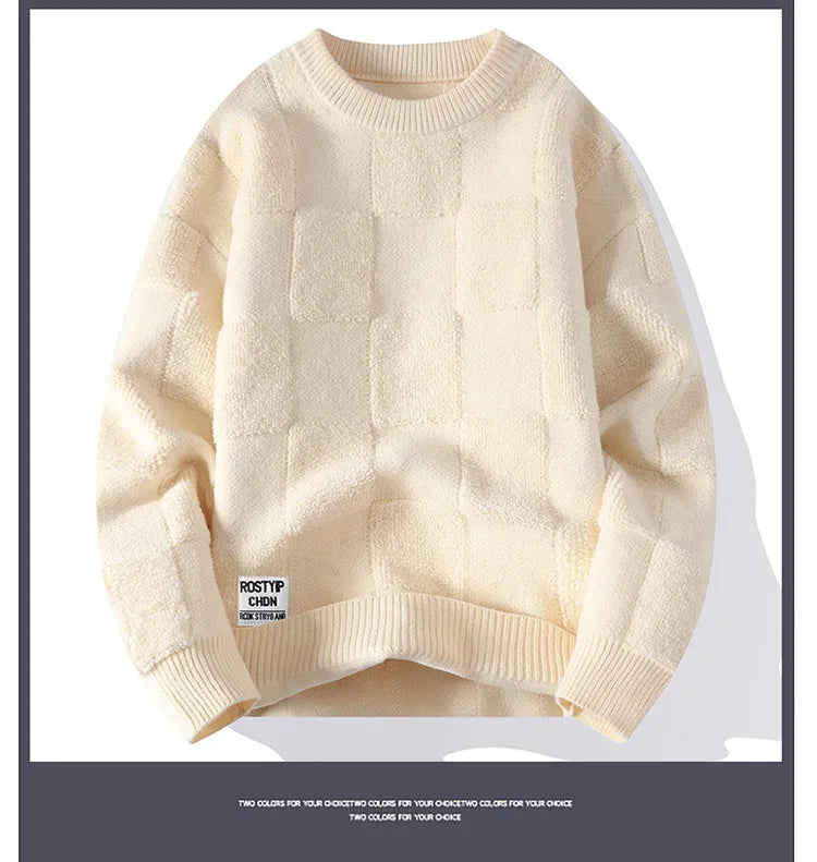 Sweater Men Harajuku Fashion Knitted Hip Hop Streetwear Dinosaur Cartoon Pullover Oversized Casual O-Neck Women Vintage Sweaters