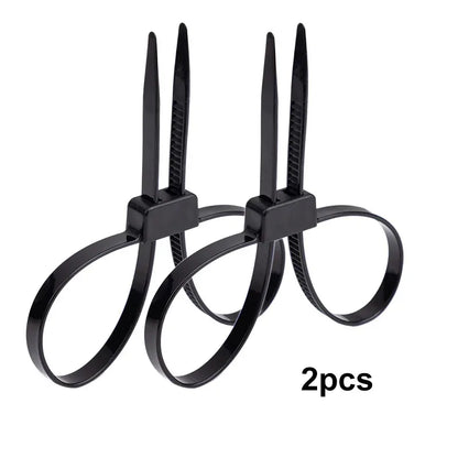 2/20pcs Heavy Duty Police Handcuffs (27.5") | Flexible Self-Locking Double Head Nylon Cable Zip Ties