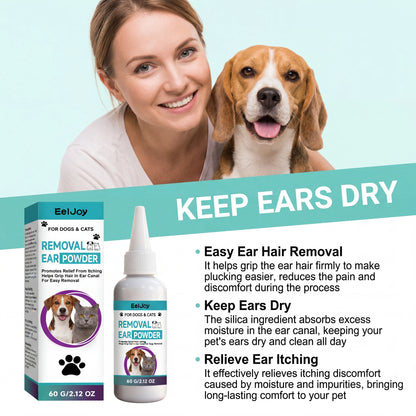 Pet Ear Cleaning Powder for Dogs and Cats Professional Ear Hair Plucking Powder Relieve Itching Keep Dry Pet Ear Care Supplies