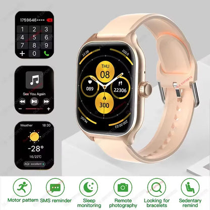 New Smart Watch Bluetooth Calls Men Women Smartwatch Heart Rate Monitor IP68 Waterproof Fitness Bracelet Custom Watch Face Pk H9