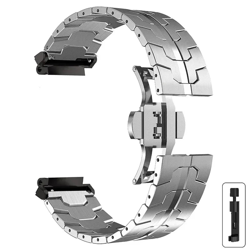 Steel Strap for Huami Amazfit T-rex 3/2 Trex Pro Metal Watch Band for Amazfit T-Rex Ultra Butterfly clasp Smartwatch Accessories